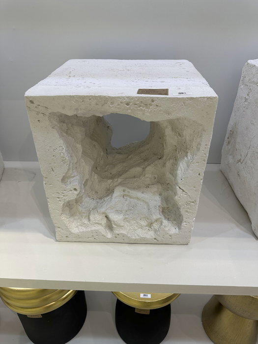 DKD Home Decor Mesita Auxiliar Moderno Blanco 40 x 46 x 40 cm DKD Home Decor Mesita Auxiliar Moderno Blanco 40 x 46 x 40 cm