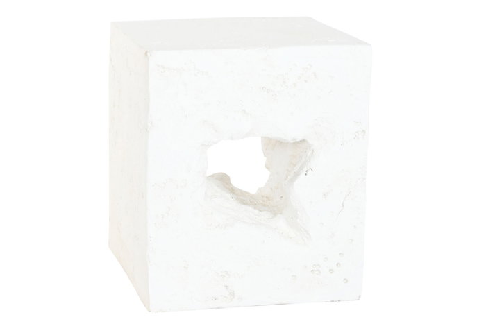 DKD Home Decor Mesita Auxiliar Moderno Blanco 40 x 46 x 40 cm DKD Home Decor Mesita Auxiliar Moderno Blanco 40 x 46 x 40 cm