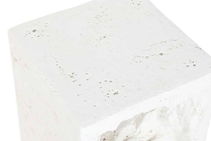 DKD Home Decor Mesita Auxiliar Moderno Blanco 40 x 46 x 40 cm DKD Home Decor Mesita Auxiliar Moderno Blanco 40 x 46 x 40 cm