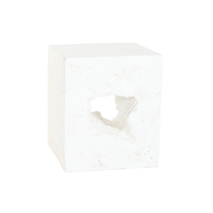 DKD Home Decor Mesita Auxiliar Moderno Blanco 40 x 46 x 40 cm DKD Home Decor Mesita Auxiliar Moderno Blanco 40 x 46 x 40 cm