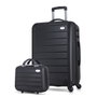Zoozie Bags 1642 Juego de Maletas de ABS con 4 Ruedas 360° y Cierre Codificado, Color Negro