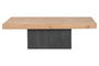 DKD Home Decor Mesa Centro Alpino Pino Madera Reciclada Natural Negro 70 x 40 x 135 cm