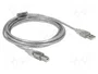 DeLOCK 83895 Cable USB 2.0 Tipo-A a Tipo-B 3 m Transparente