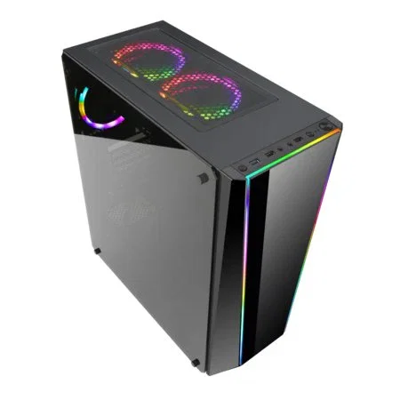 Redragon Tailgate GC-702 Midi Tower Negro y Transparente