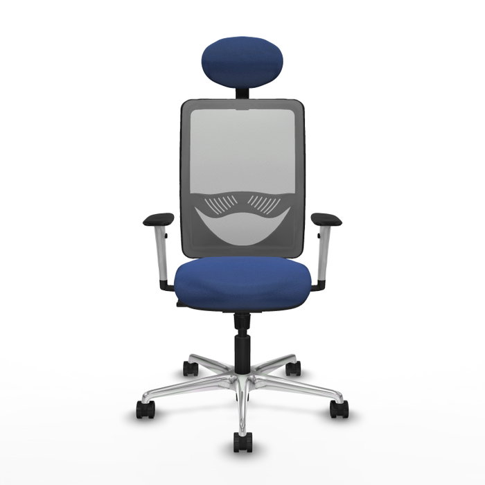PIQUERAS Y CRESPO Silla de oficina Zulema con mecanismo Sincro, Azul marino y Gris PIQUERAS Y CRESPO Silla de oficina Zulema con mecanismo Sincro, Azul marino y Gris