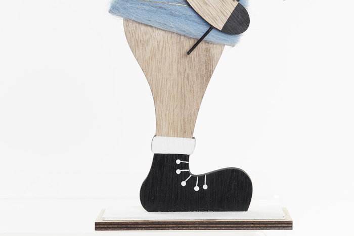 DKD Home Decor Figura de Reno en Madera y Poliéster, Surtido de 4 Unidades
