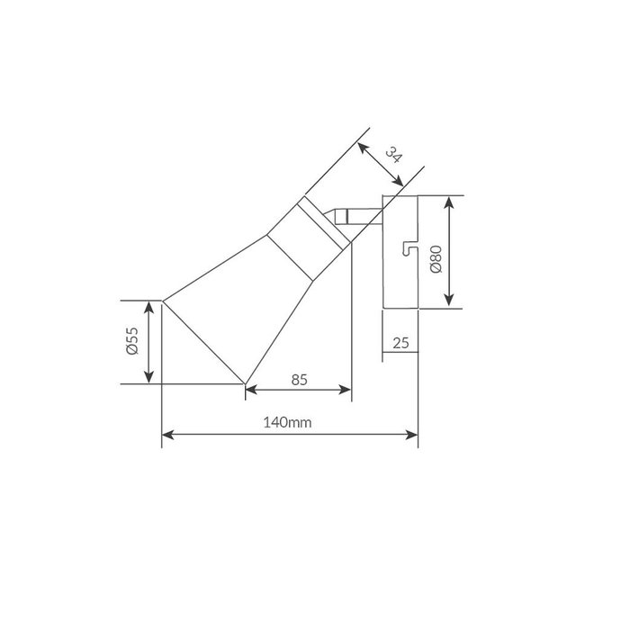 GSC Evolution Aplique de pared simple Serie Selna GU10 Blanco