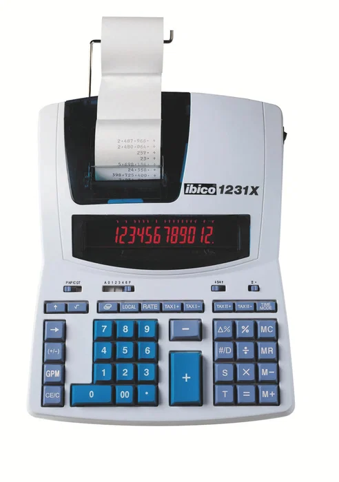 IBICO 1231X Calculadora Impresora de 12 Dígitos