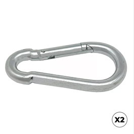 Edm Mosquetón bombero MSQ01 sin seguro de acero galvanizado 6 x 60 mm