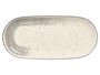 Vessia Bandeja ovalada de porcelana patinada en color gris, dimensiones 33x15.5 cm (Set de 24)