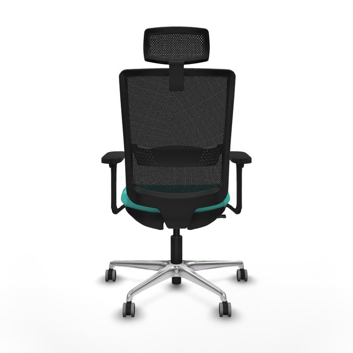 PIQUERAS Y CRESPO Silla de oficina Haches con mecanismo Sincro/Traslack, Turquesa y Negro
