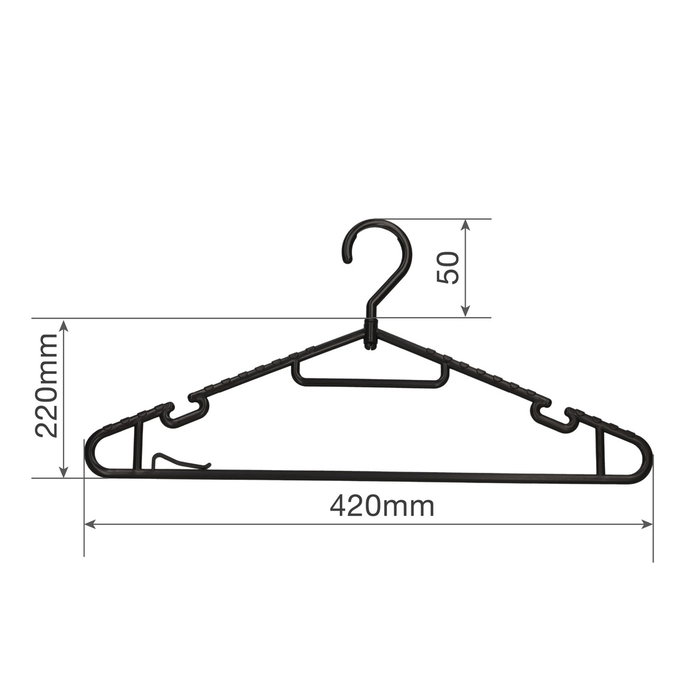 Dovelis Set de 5 perchas plástico