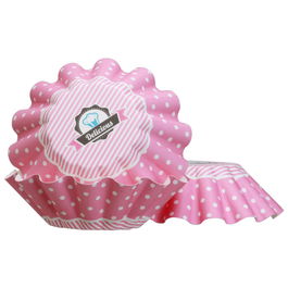 Lily Cook Juego de 3 Moldes Papel para Brioche Diámetro 19 cm, Aptos Horno, Colores y Dibujos Surtidos