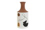 DKD Home Decor Jarrón de Cerámica Blanco 11,3x11,3x25,6 cm