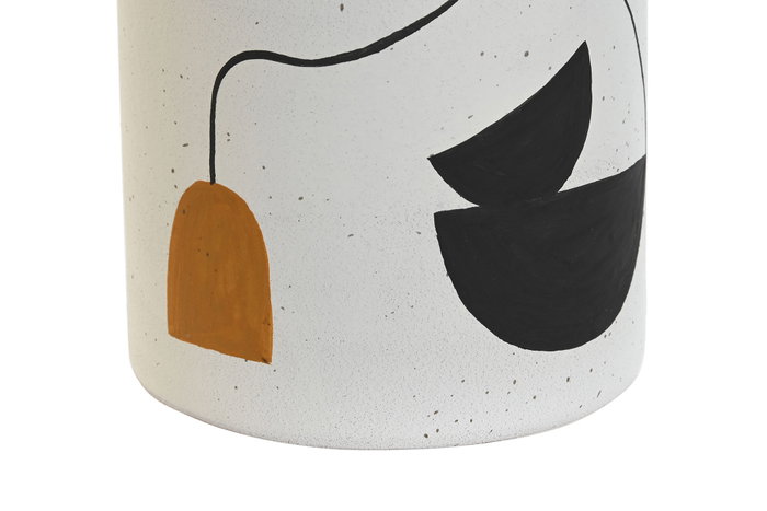 DKD Home Decor Jarrón de Cerámica Blanco 11,3x11,3x25,6 cm