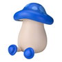Loop Delicious in Dungeon Figura Soft Vinyl Walking Mushroom Blue 15 cm