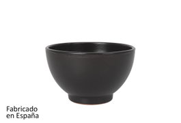 Azofra Pack de 20 Bowls para Desayuno Negro Mate con Pie 15 x 9 cm