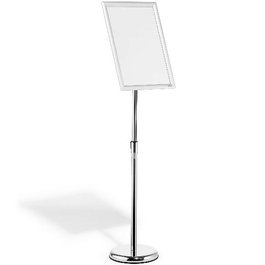 Durable Atril de Suelo Marco Aluminio DIN A3 Vertical/Horizontal Altura Ajustable 86-129 cm