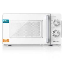 Grunkel Microondas con Grill 700W 20L Blanco