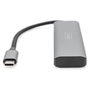 Digitus Hub USB-C 4 Puertos USB 3.1 Type-C Plata 5000 Mbit/s Aluminio