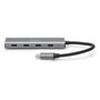DIGITUS Hub USB-C de 4 puertos 3.1 Gen 1, gris, aluminio