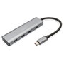 DIGITUS Hub USB-C de 4 puertos 3.1 Gen 1, gris, aluminio