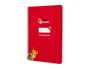 Liderpapel Cuaderno espiral Pautaguía A5 tapa blanda 40 hojas 75gr cuadro pautado 2,5mm color rojo