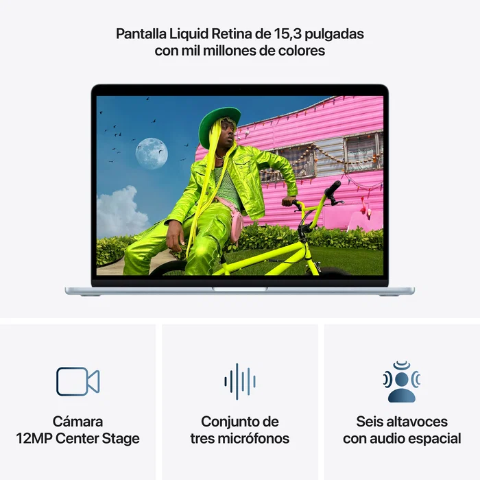 Apple MacBook Air 15,3 pulgadas Chip M5 16GB 1TB SSD Azul