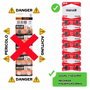 Maxell Pilas Alcalinas de Botón 1,5V LR44 10 Unidades