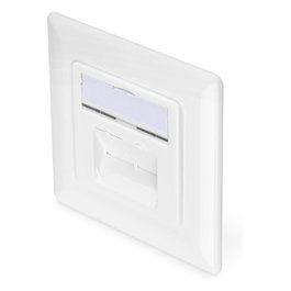 Digitus Toma de Red CAT 6A 2xRJ45 Apantallada Blanca DN-9007-1