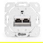 Digitus Toma de Red Cat6a 2xRJ45 Apantallada Empotrada Blanca