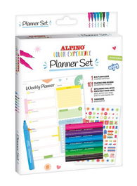 Set Planner Color Experience (6 Rotuladores De Punta Pincel + 1 Subrayador + Bloc Planificador + 101 Pegatinas Para Decorar)