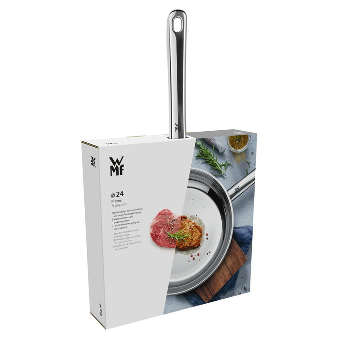 WMF 0790346991 Sartén Multiuso de Acero Inoxidable 24 cm, Apta para Todo Tipo de Cocinas Incluyendo Inducción, Hasta 250 °C