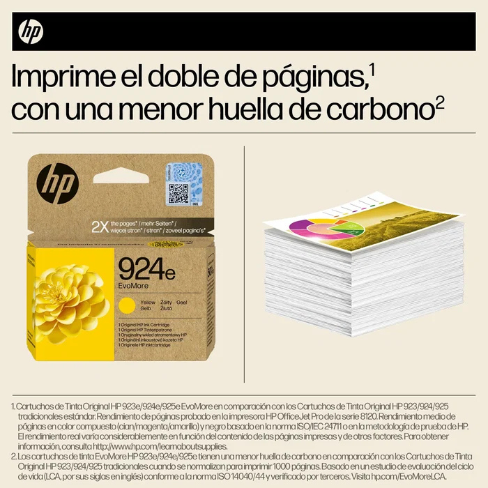 HP 924e EvoMore Cartucho de Tinta Amarillo, Alto Rendimiento (XL) HP 924e EvoMore Cartucho de Tinta Amarillo, Alto Rendimiento (XL)