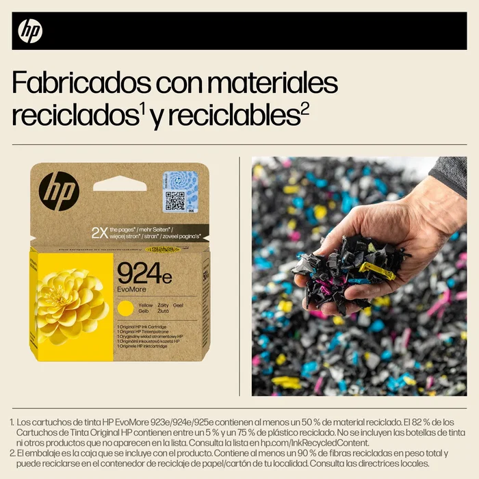 HP 924e EvoMore Cartucho de Tinta Amarillo, Alto Rendimiento (XL) HP 924e EvoMore Cartucho de Tinta Amarillo, Alto Rendimiento (XL)