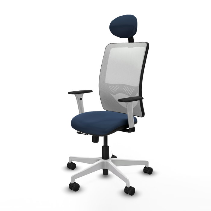 PIQUERAS Y CRESPO Silla de oficina Zulema Azul marino y Blanco PIQUERAS Y CRESPO Silla de oficina Zulema Azul marino y Blanco