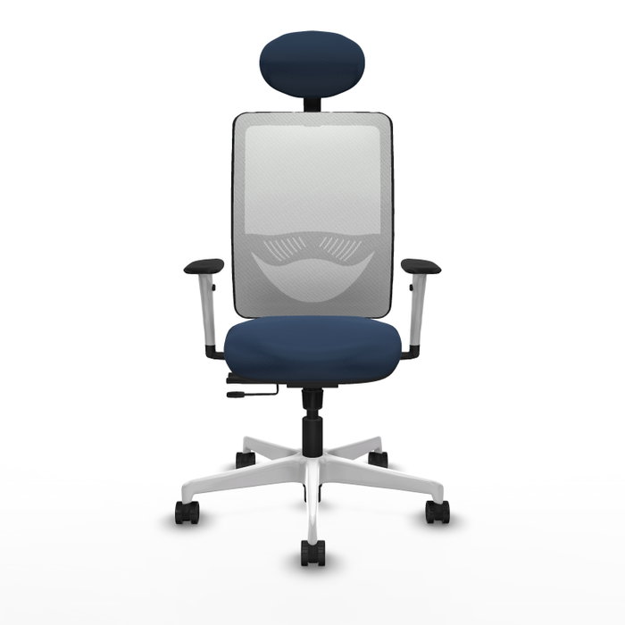 PIQUERAS Y CRESPO Silla de oficina Zulema Azul marino y Blanco PIQUERAS Y CRESPO Silla de oficina Zulema Azul marino y Blanco