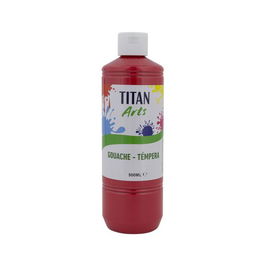 Tempera Titan Arts Creative Escolar 500Ml Bermellon