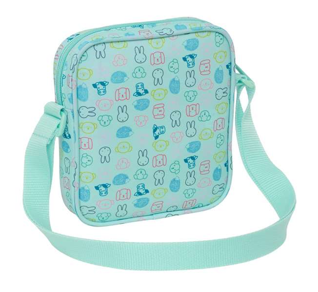 Safta Bolsito Bandolera Miffy "Friends" Reciclado y Repelente al Agua, 16x18x4 cm