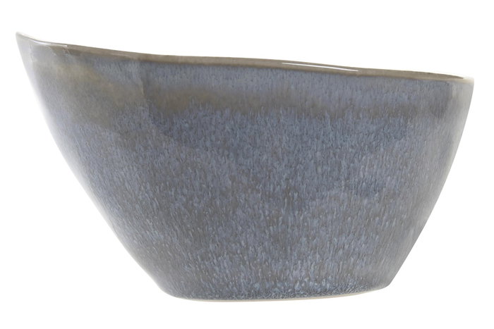 DKD Home Decor Bol de Gres Esmaltado Azul Celeste 15x11,8x9 cm