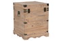 DKD Home Decor Baúl Oriental Natural Marron Claro Abeto Metal Set 2 Piezas 48x61x48 cm Hecho a Mano