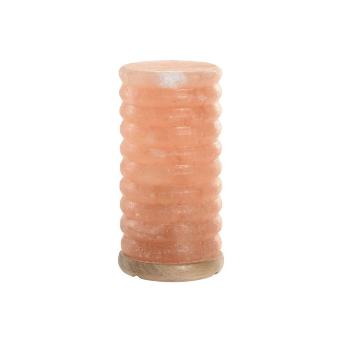 DKD Home Decor Lámpara de sobremesa de sal del Himalaya Rosa Discos