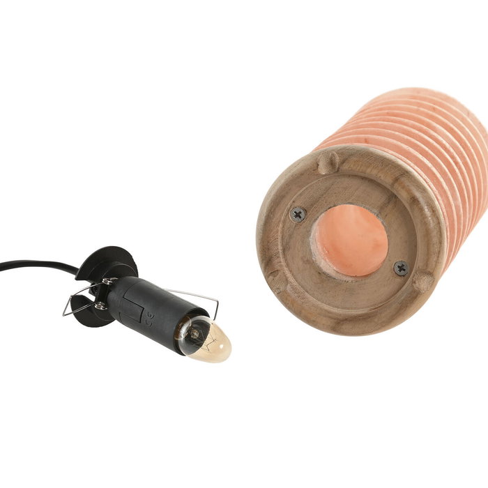 DKD Home Decor Lámpara de sobremesa de sal del Himalaya Rosa Discos