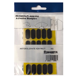 Herrajes Alk Antideslizante Adhesivo Rectangular 9x20mm Negro 25 Unidades
