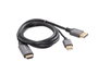 Lanberg Cable HDMI(M) - DisplayPort(M) 1m 4K negro-gris
