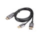 Lanberg Cable HDMI(M) - DisplayPort(M) 1m 4K negro-gris