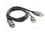 Lanberg Cable HDMI(M) - DisplayPort(M) 1m 4K negro-gris