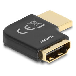 DeLOCK Adaptador HDMI 90° Izquierdo 8K 60Hz Metal Negro