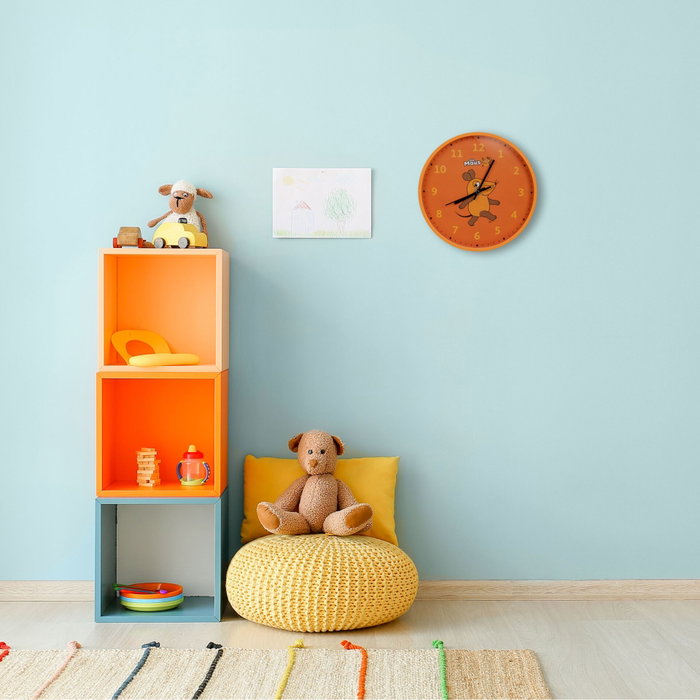 DieMaus Reloj de Pared para Niños Naranja / Plata DieMaus Reloj de Pared para Niños Naranja / Plata