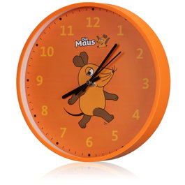 DieMaus Reloj de Pared para Niños Naranja / Plata